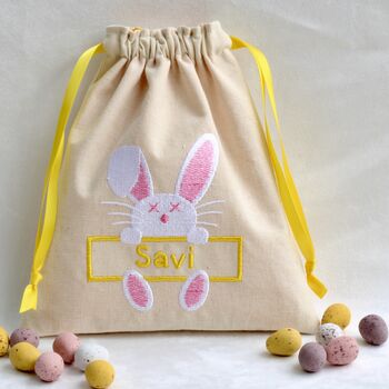 Handmade Easter Gift Bag, Personalised With Embroidery, 3 of 3