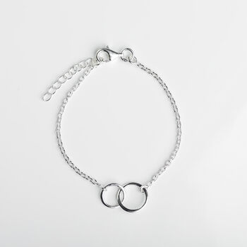 Silver Interlinked Circle Bracelet, 5 of 8
