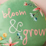 Children's Floral Bloom And Grow Name Cushion, thumbnail 4 of 4