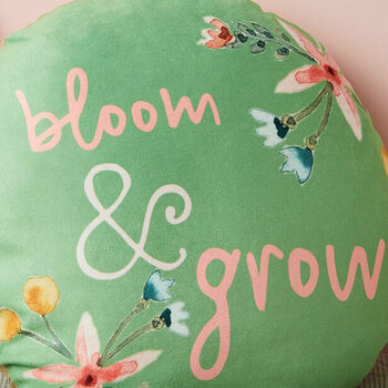 Children's Floral Bloom And Grow Name Cushion, 4 of 4