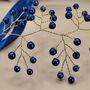 Royal Blue Pearl Wrist Corsage – Gold Or Silver, thumbnail 7 of 9