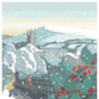 The Moor In Winter Christmas Card Pack Of Five, thumbnail 2 of 2