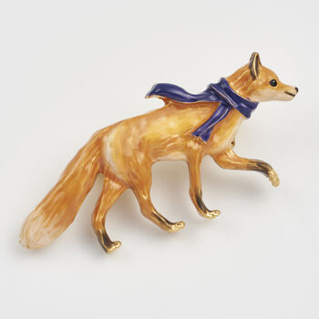 Cosy Fox Enamel Brooch, 4 of 7