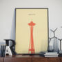 Seattle Needle Print Landmark Print, thumbnail 3 of 3