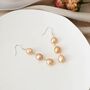 Shanelle Ivory Silver Pearl Waterfall Charm Gift Earrings, thumbnail 4 of 4