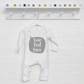 Personalised Speech Bubble Babygrow New Baby Gift, 7 of 9