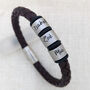 Personalised Mens Bracelet With Engraved Name Rings, thumbnail 3 of 9