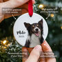 Custom Pet Photo Ornament Name And Year 2025, thumbnail 3 of 8