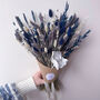 Navy Blue Dried Flower Arrangement With Lavender, thumbnail 8 of 9