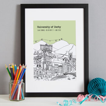 Personalised Derby Graduation Gift Print, 3 of 9