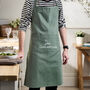 Personalised Forest Green Cotton Apron, thumbnail 3 of 8