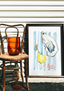 Al Fresco Oysters And Lemons Illustrated Art Print, 2 of 7