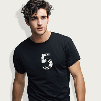 Saturn Five Rocket Black Organic T Shirt, 4 of 6