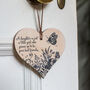 Floral Butterfly Wooden Daughter Heart Wall Hanging, thumbnail 4 of 5