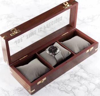 Personalised Luxury Wooden Watch Box, 4 of 5