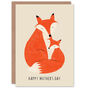 Cute Fox Mum And Cub Illustration Mother's Day Card, thumbnail 1 of 6