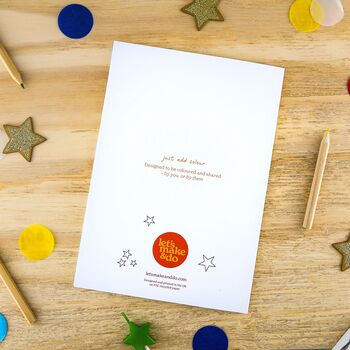 Colour In Space Birthday Card It's Your Birthday, Have A Blast, 2 of 2