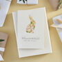 Personalised Map Location Bunny New Baby Card, thumbnail 1 of 2