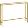 Gold Hallway Tempered Glass Console Entryway Table, thumbnail 4 of 9