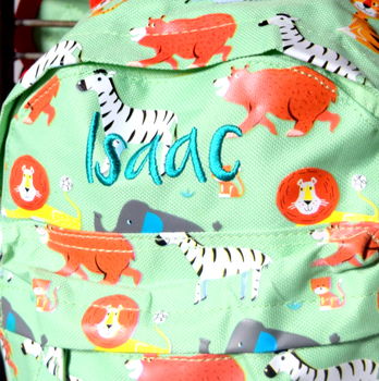 Personalised Safari Kids Backpack, 2 of 3