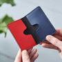 Personalised Leather Colour Block Card Holder, thumbnail 1 of 7