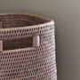 Marbury Taupe Square Rattan Storage Basket, thumbnail 2 of 5
