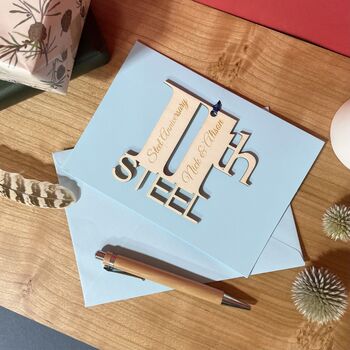 Personalised Steel 11th Wedding Anniversary, 4 of 5