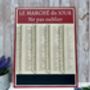 French Shopping List Pense Bete Planner Reusable Grocery Checklist, thumbnail 1 of 9