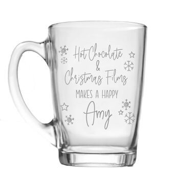 Personalised Hot Chocolate Glass Mug, 4 of 4