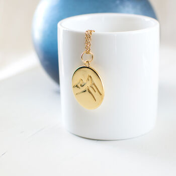 Gold Plated Mountain Pendant Necklace, 6 of 8