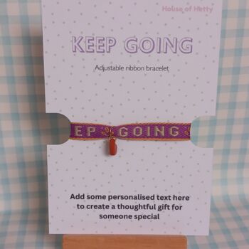 Keep Going Wristband With Personalisation, 2 of 5