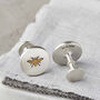 Personalised Sterling Silver Bee Cufflinks, thumbnail 1 of 6
