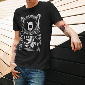 Festival Muso Bear Organic Cotton Men's T Shirt, 2 of 12