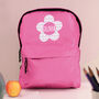 Personalised Pink Flower Backpack For Kids, thumbnail 1 of 3