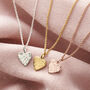 Personalised Textured Heart Charm Necklace, thumbnail 1 of 10