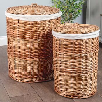 Round Laundry Basket With Lining, 2 of 6