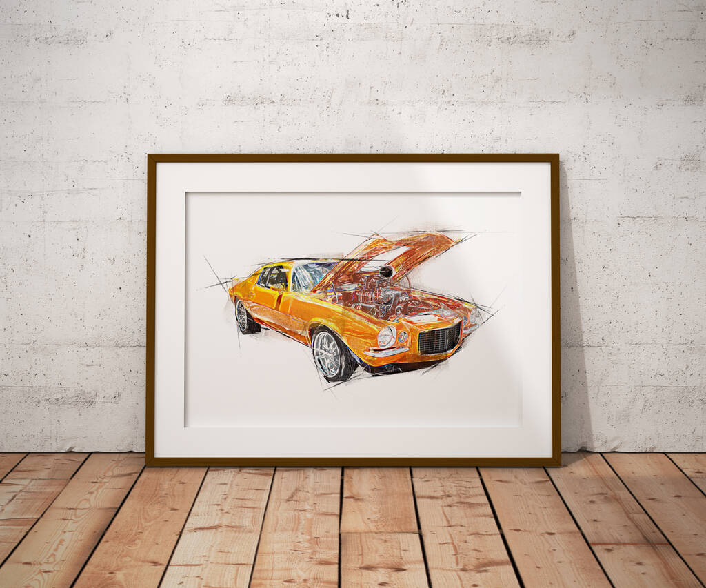 Personalised Custom Car Print By Pixelstopaper