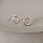 Sterling Silver Hammered Circle Studs, thumbnail 4 of 6
