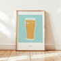 Pint Print, Beer Art, Kitchen Print, thumbnail 1 of 8