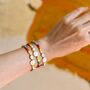 Rainbow Daisy Pearl Beaded Bracelet, thumbnail 3 of 3