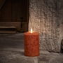 15cm Tru Glow® Mottled Orange LED Chapel Candle, thumbnail 4 of 4