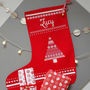 Personalised Glitter Christmas Tree Stocking, thumbnail 3 of 9