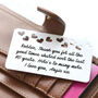 Personalised Message With Hearts Metal Wallet Card, thumbnail 2 of 2
