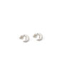 Moon Stud Earrings Sterling Silver, thumbnail 3 of 4