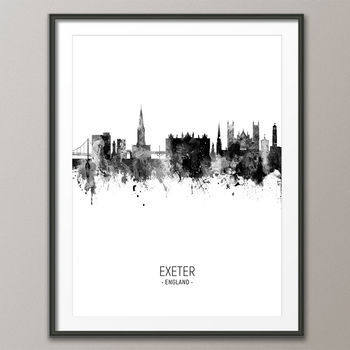 Exeter Skyline Portrait Print And Box Canvas, 4 of 5