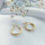 24ct Gold Vermeil Everyday 15mm Hoop Earrings, thumbnail 1 of 6