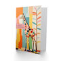 Modern Stylish Colourful Pastel Giraffe Birthday Card, thumbnail 2 of 4