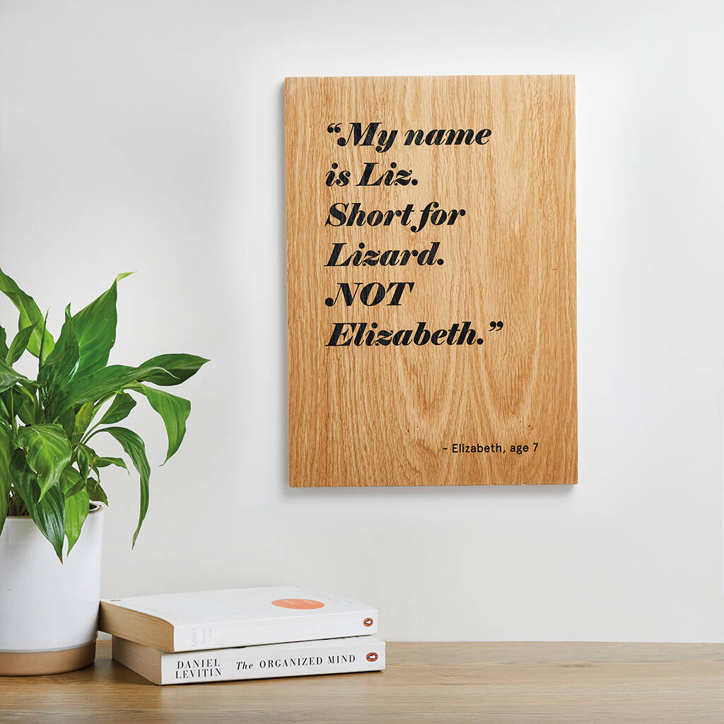 Personalised Child's Quote Wall Art By Create Gift Love