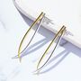 Gold And Silver Swing Tusk Drop Earrings, thumbnail 1 of 9