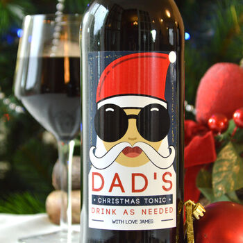 Personalised Christmas Wine With Santa Label, 3 of 3
